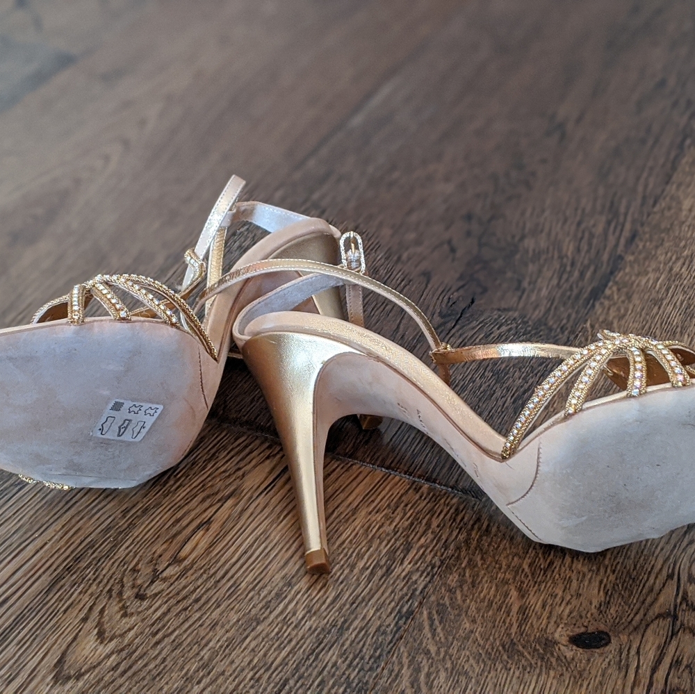 Rene Caovilla gold heels - Picture 2 of 4
